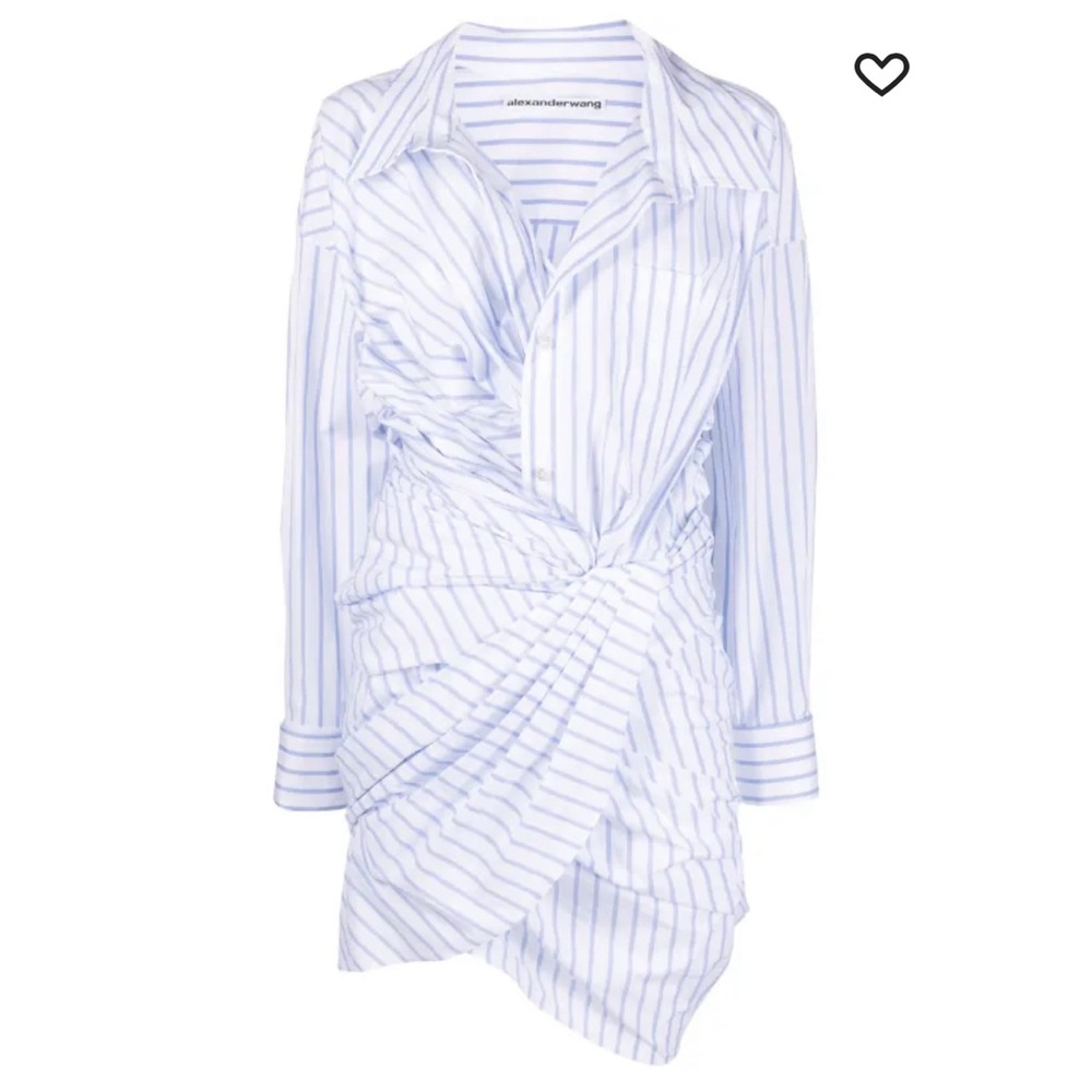 Alexander Wang Blue and White Asymmetrical Jacket